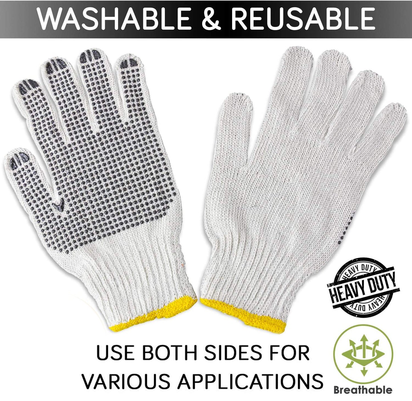 Unisex Knitted / Sewing Cotton Plain Hand Gloves Raw White - Springkart