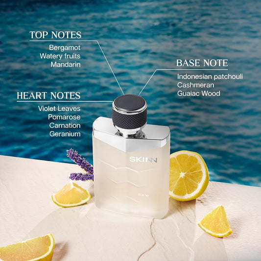 Skinn By Titan | Raw Perfume - 50 Ml | Perfume For Man | Gift for Men | Premium Fragrance | Grooming Essentials | Long Lasting Smell for Men |Fresh, Woody, Spicy | Eau De Parfum