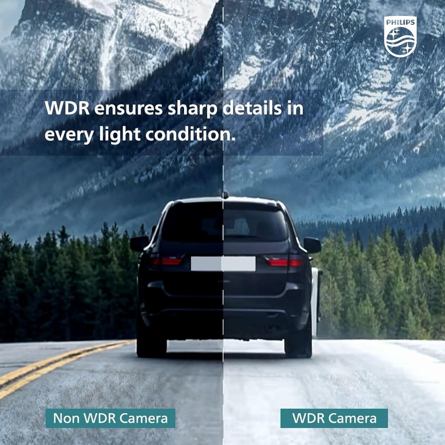 Philips GoSure 3001 Dash Cam for Car, Full HD 1080p, G-Sensor, Loop Recording, Night Vision, Wide Angle Lens, Car DVR Camera, Compact Design – Black