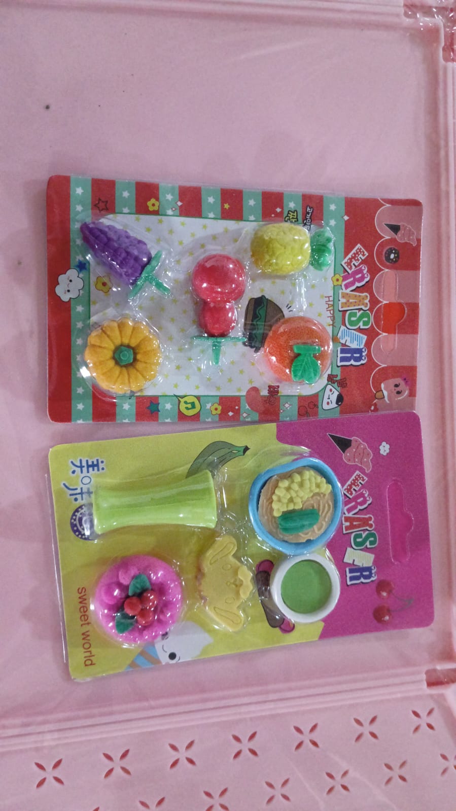3D Mix Design Fancy & Stylish Colorful Erasers, Mini Eraser Creative Cute Novelty Eraser for Children Different Designs Eraser Set for Return Gift, Birthday Party, School Prize (1 Set) - Springkart