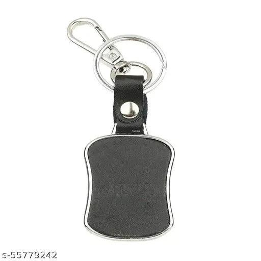 Alexus LEATHERITE BLACK Locking Key Chain - Springkart