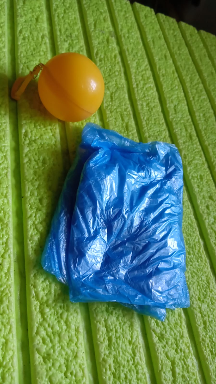 Disposable Raincoat for Kids with Hood and Attachable Round Case, Clear Plastic Raincoats for Emergency, Girls, Boys Disposable Emergency Ball Raincoat For Traveling and Outdoor Activities (1 Pc / Multicolor) - Springkart