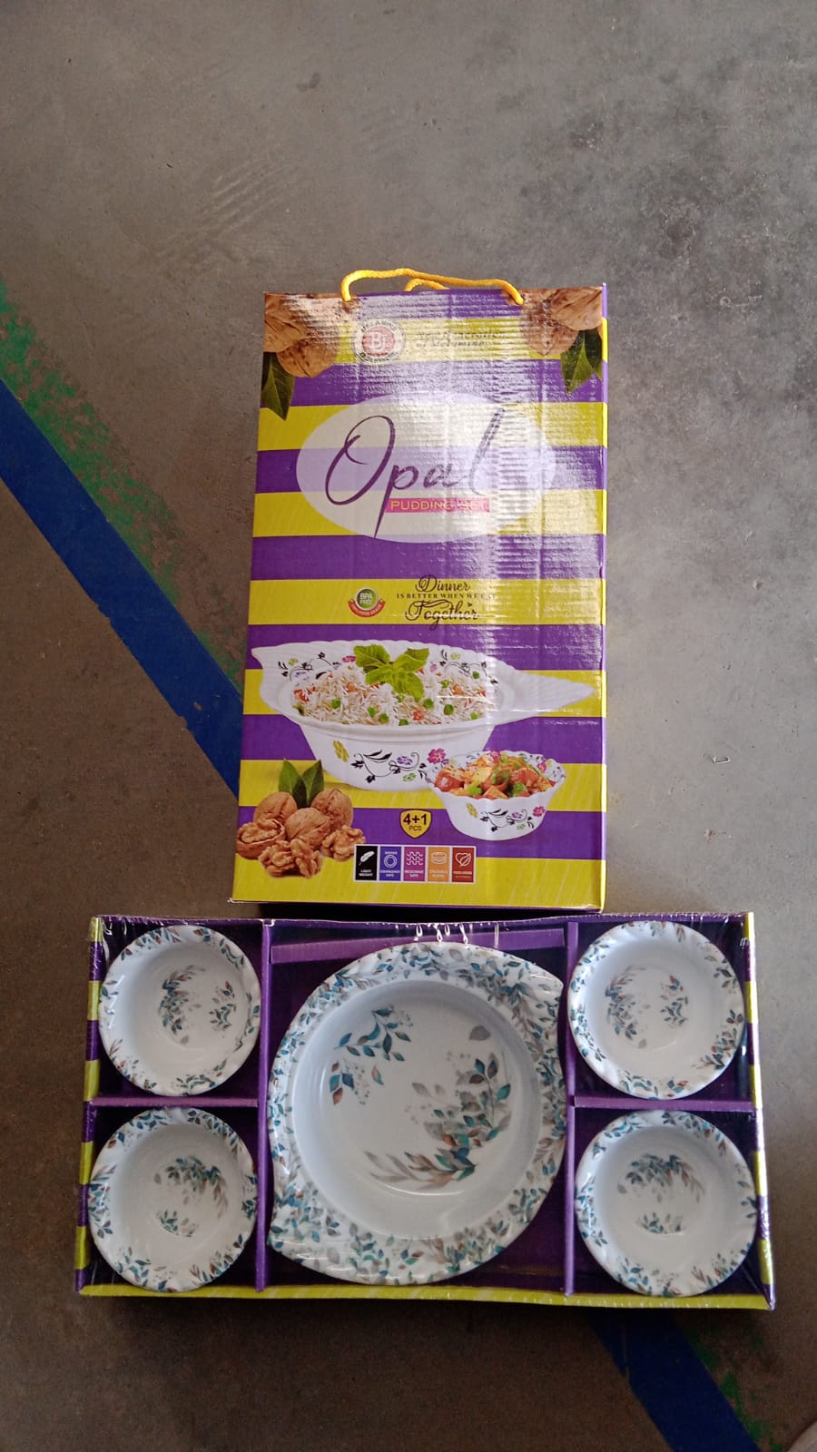 5 Pc Pudding Set used as a cutlery set for serving food purposes and sweet dishes and all in all kinds of household and official places etc. - Springkart