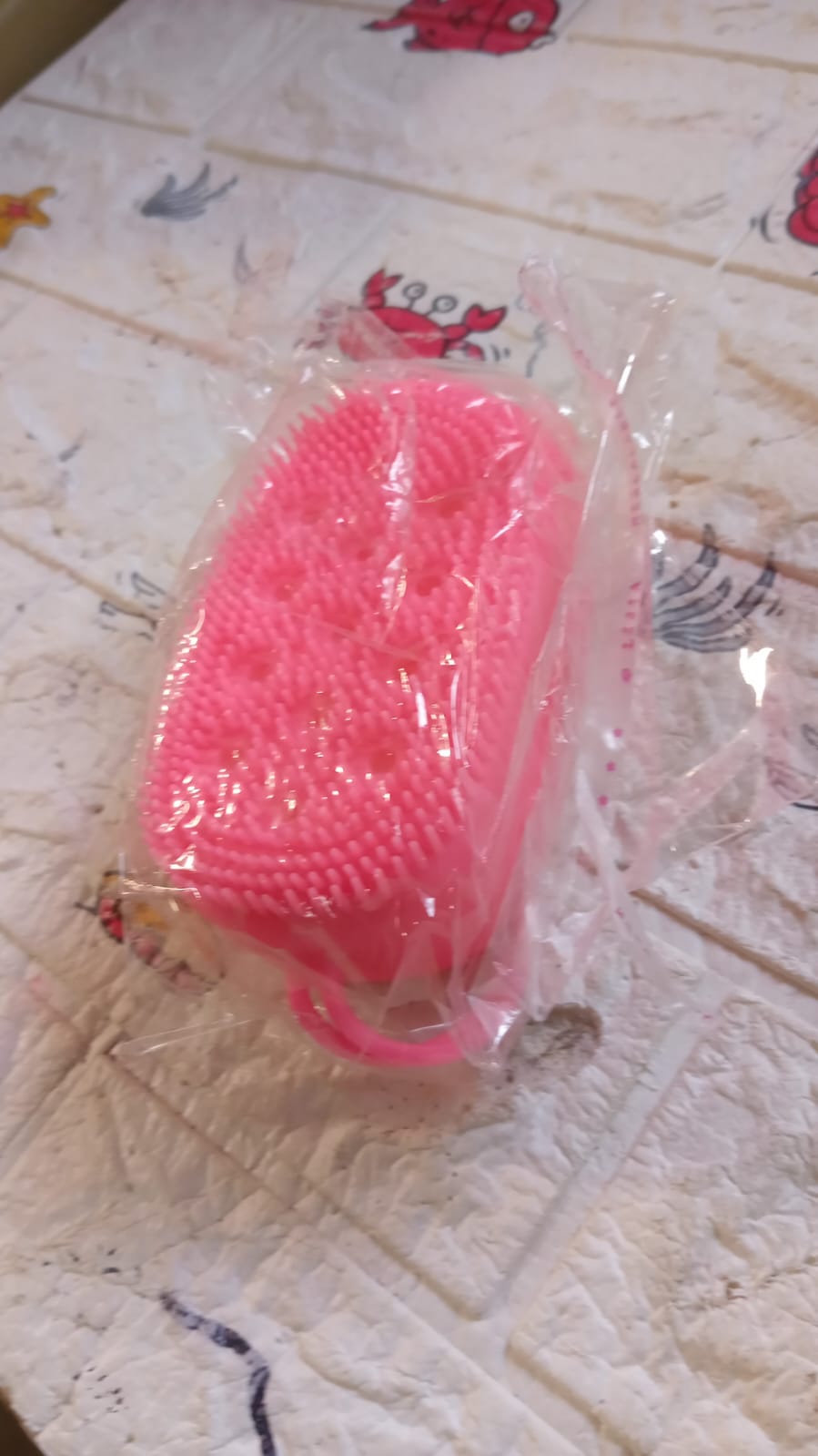 Silicone Super Soft Silicone Bath Brush Double-Sided Body Scrubber Brush for Deep Cleasing Exfoliating, Ultra-Soft Scrubber(1 pc) - Springkart