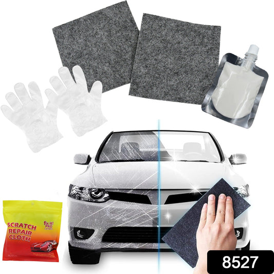 Nano Magic Car Scratch Remover Cloth, Multipurpose Scratch Repair Cloth, Cloth for Car Paint Scratch Repair, Easy to Repair Slight Scratches on the Surface Polishing Repeatable Use for All Kinds of Car (45 ML Repair Solution, 2 Gloves, 2 nano Cloth) - Springkart
