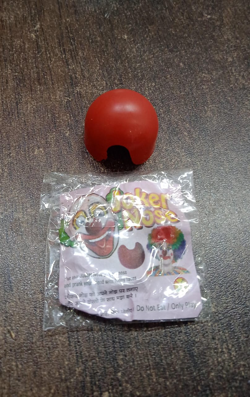 Small Plastic Joker Clown Nose toy (1 Pc / Mix Color & Design) - Springkart