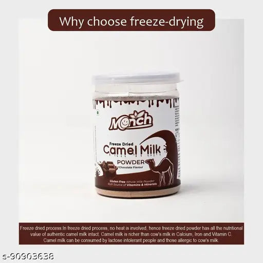 Monch Camel Milk Chocolate Flavour Powder For Height Growth - Boosts Immunity - Freeze Dried Camel Milk Powder