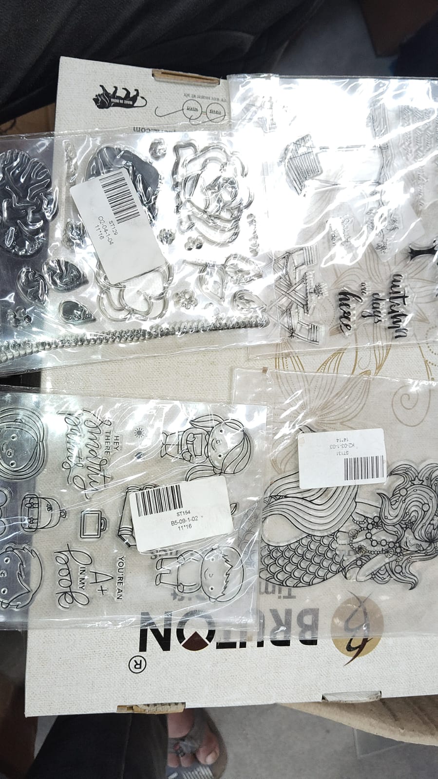 Reusable Transparent Rubber Stamp for Paper Crafts (Mix Design / 1 Sheet) - Springkart