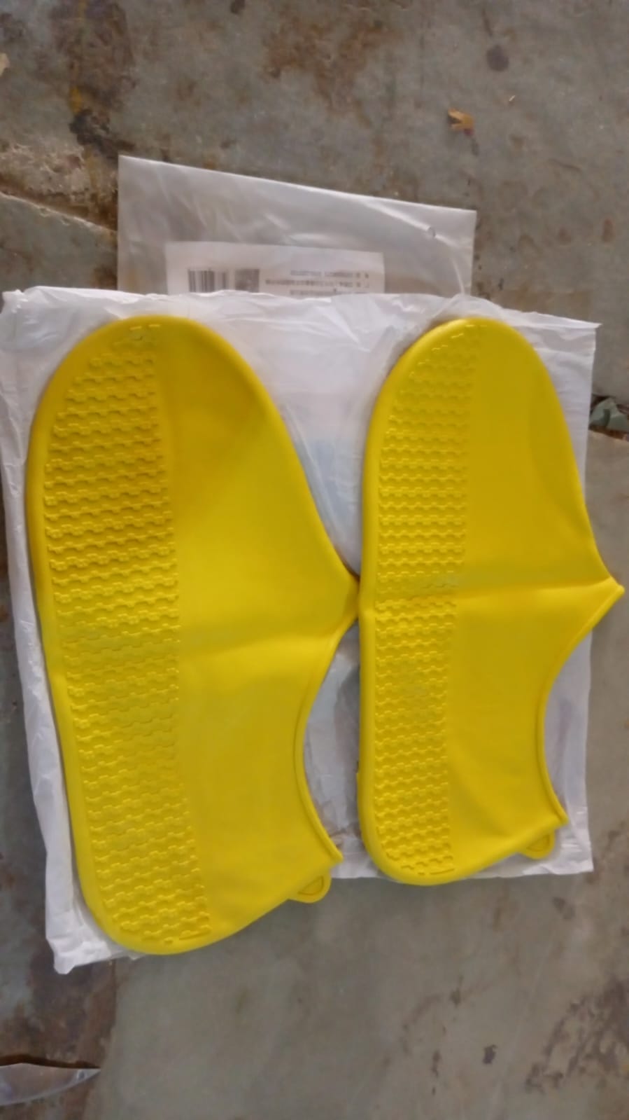Non-Slip Silicone Rain Reusable Anti skid Waterproof Fordable Boot Shoe Cover (Extra Large Size (XL)/ 1 Pair / Yellow) - Springkart
