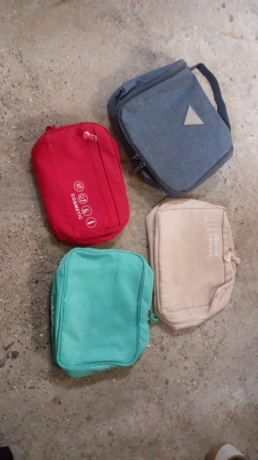 Travel Wash Bag Multi-Functional Waterproof Cosmetic Storage Bag Handheld Foldable Hook Cosmetic Bag with Zipper Closure Handbag Portable Classification Bags(1 Pc Mix Design) - Springkart