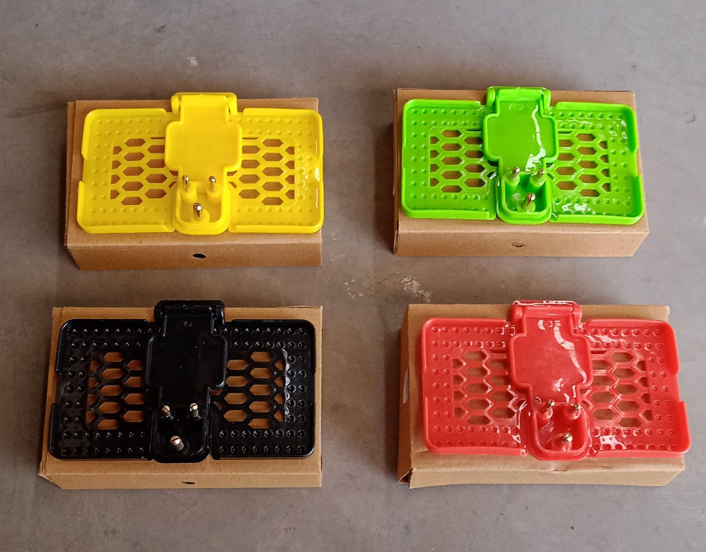 Multi-Purpose Wall Holder Stand for Charging Mobile, Just Fit in Socket and Hang (Mix Color / 1 pc) - Springkart