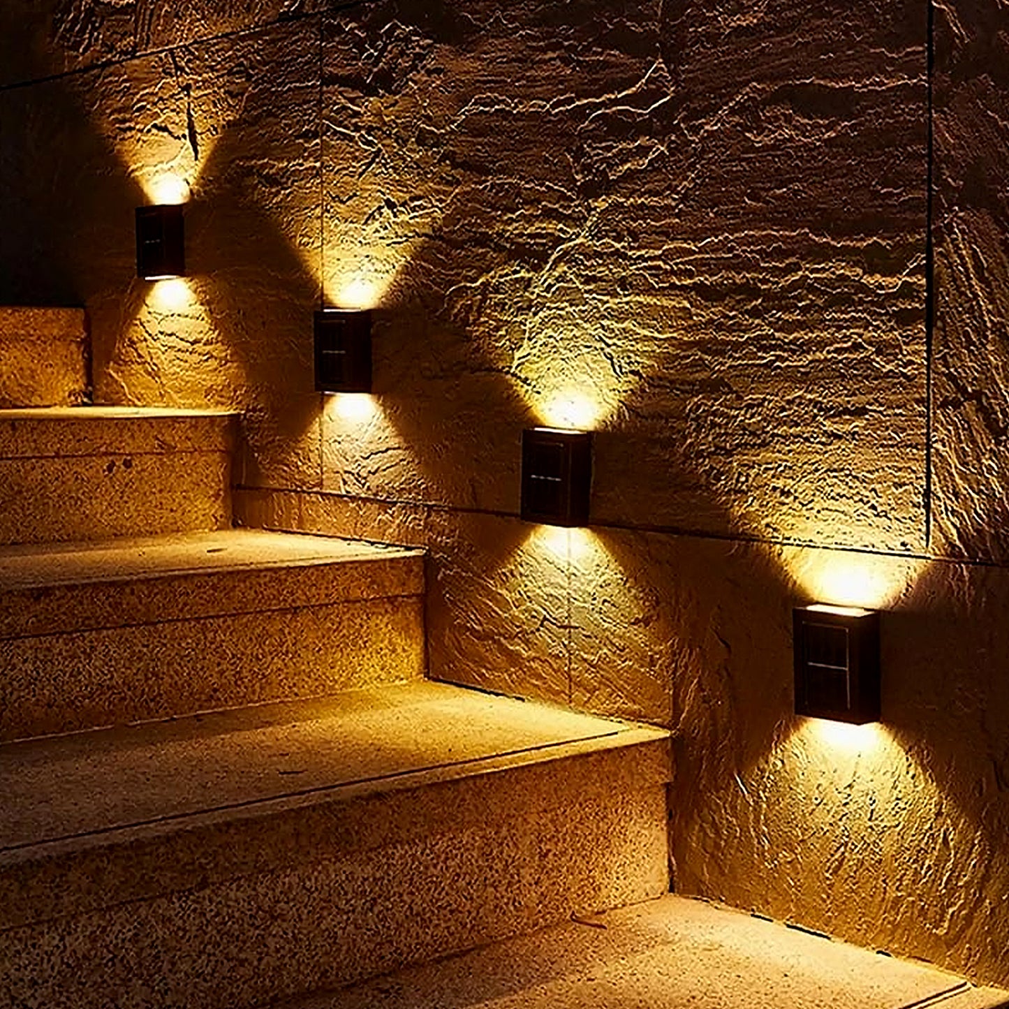 Solar Wall Lights Small Fence Lights Solar Powered Up Down Led Porch Light Garden Lights Outdoor Solar Landscape Lights Waterproof Light (1 Pc) - Springkart