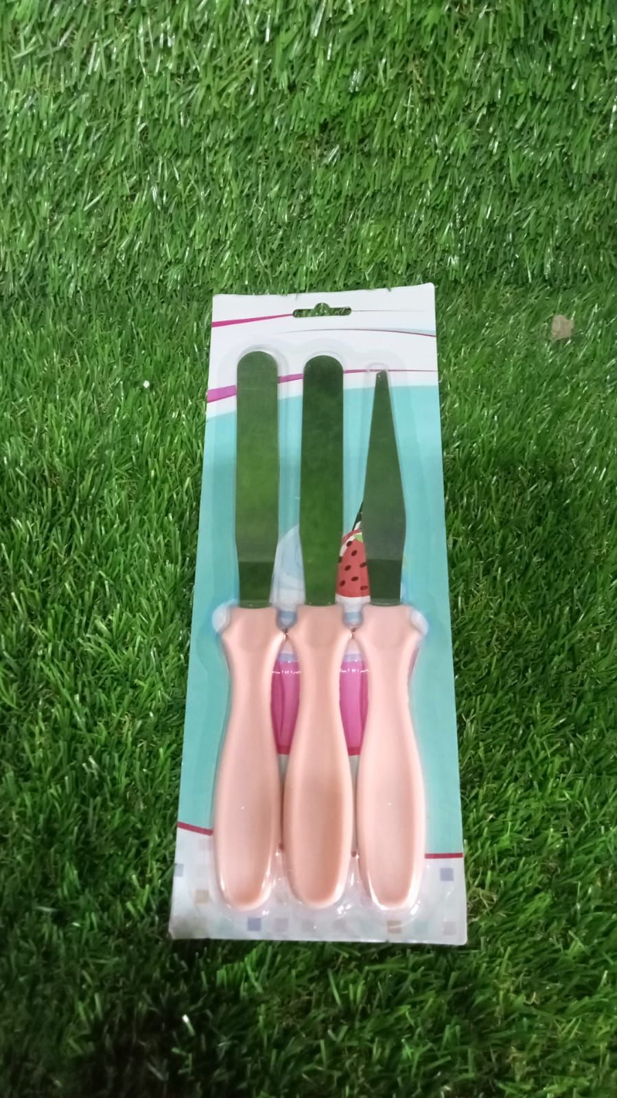 MULTI-FUNCTION STAINLESS STEEL CAKE ICING SPATULA FLAT ANGULAR TRIANGLE PALLET KNIFE SET - Springkart