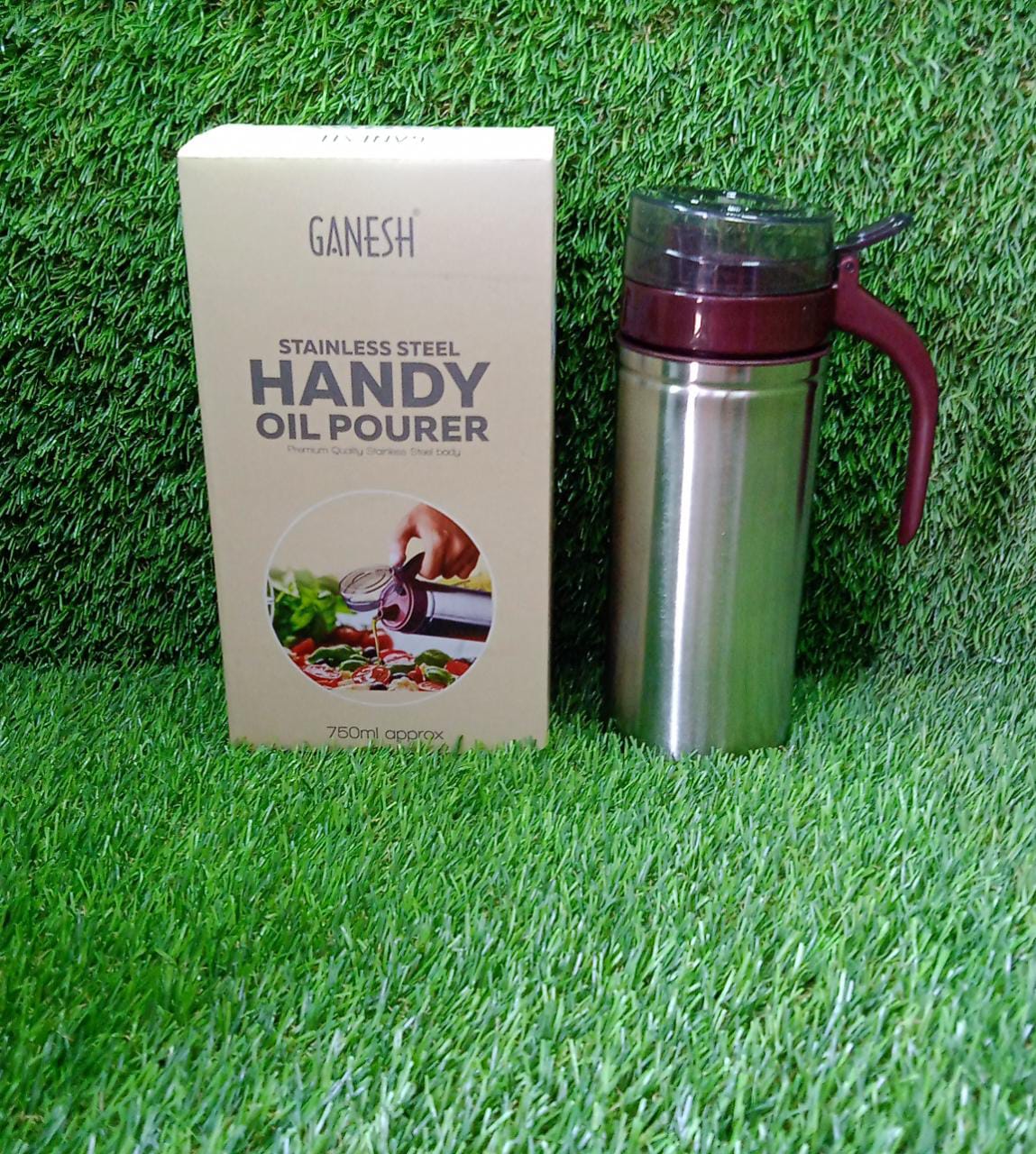 Oil Dispenser Stainless Steel with small nozzle 750ml - Springkart