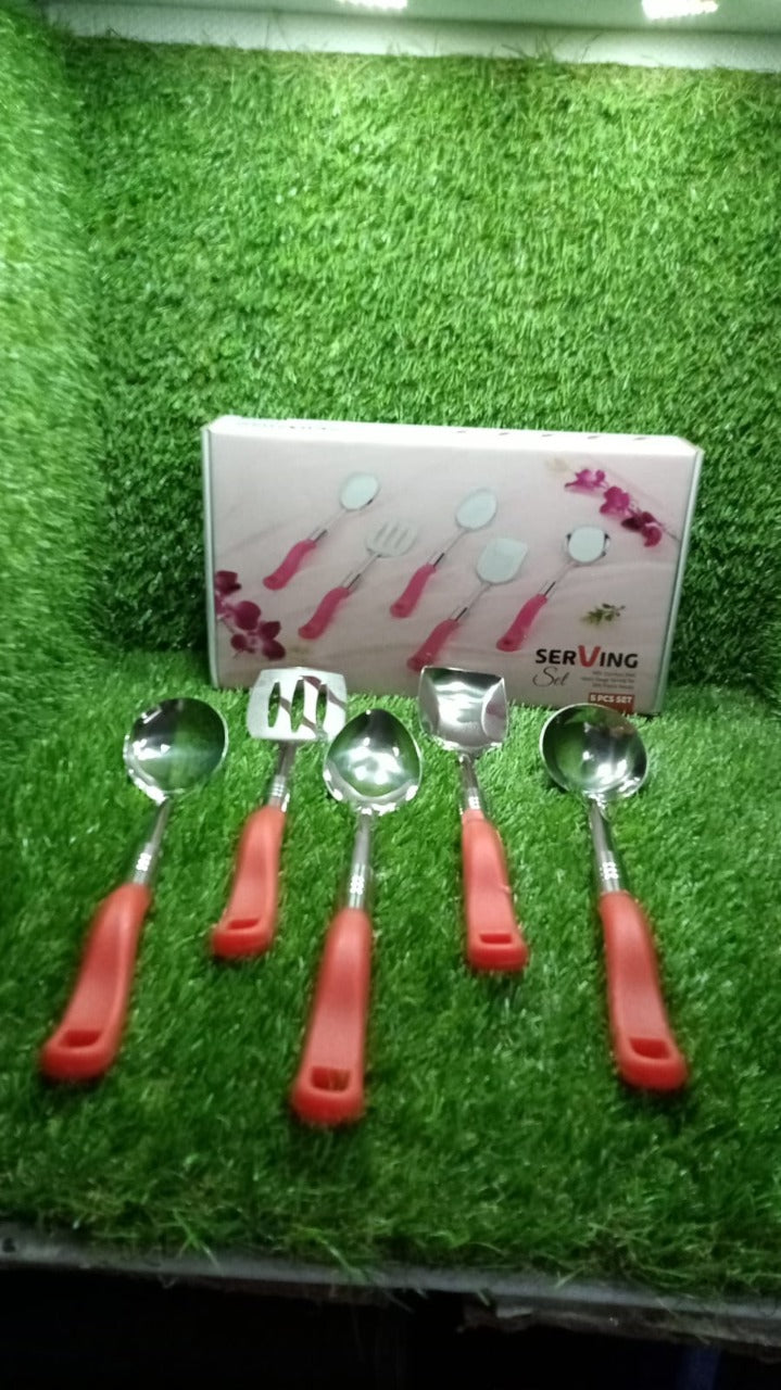 Stainless Steel Serving Spoon Set 5 pcs. - Springkart