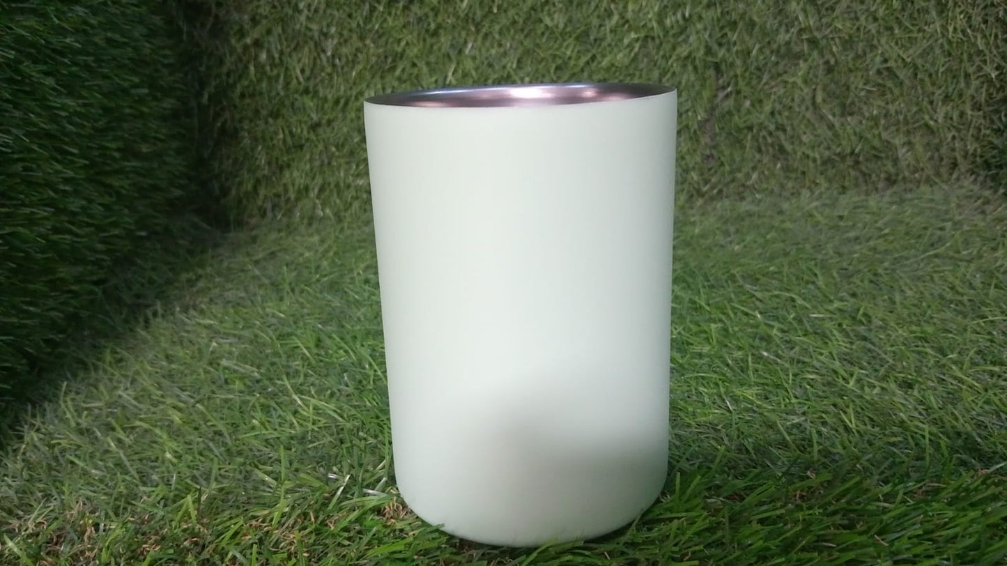 Vacuum Glass 304 Stainless Steel Home Office Lidless Anti-Scald Water Cup Drink Mug - Springkart