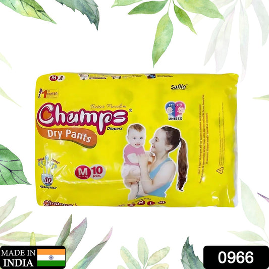 Travel Must-Have: Champs Medium Diaper Pants (10 Pcs) - Leakproof - Springkart