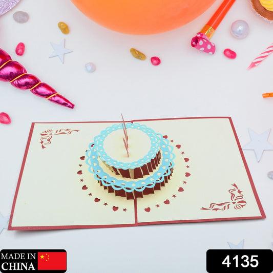 Unique 3D Pop-Up Wishing Card (Birthday): 1 Pc - Springkart