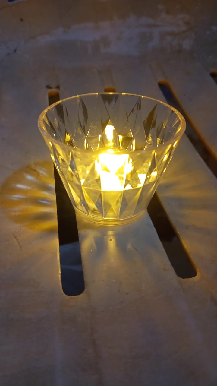 Cup Shape Crystal Table Lamp (1 Pc) - Springkart