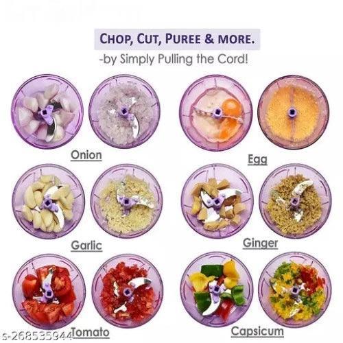 plastic Handy Chopper, XL, Vegetable Fruit Nut Onion Chopper, Hand Meat Grinder Mixer Food Processor Slicer Shredder Salad Maker Vegetable Tools (1000ml) - Springkart