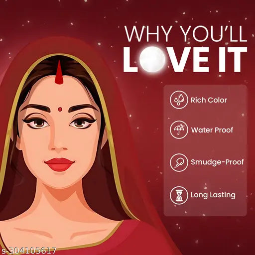Rose Liquid Smudge Proof & Waterproof Red Sindoor (Red) - Springkart