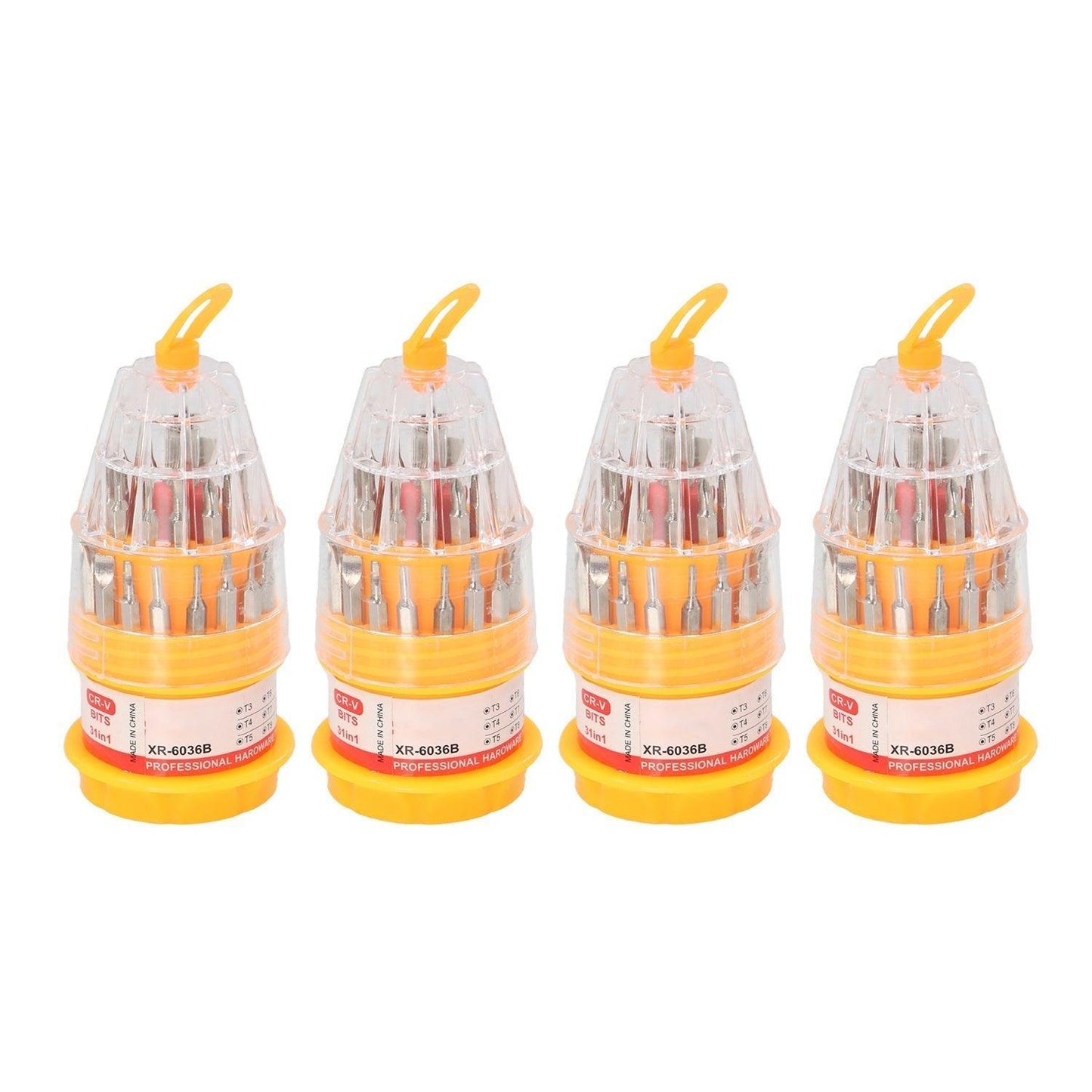 (SET OF 4PC) SCREWDRIVER SET, STEEL 31 IN 1 WITH 30 SCREWDRIVER BITS, PROFESSIONAL MAGNETIC DRIVER SET - Springkart