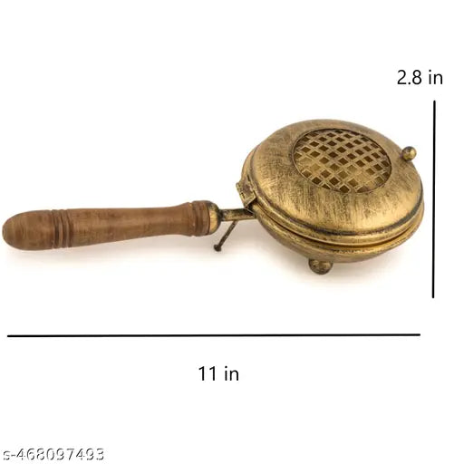 Pure brass with a premium lacquered finish, this Dhoop Dani - Springkart