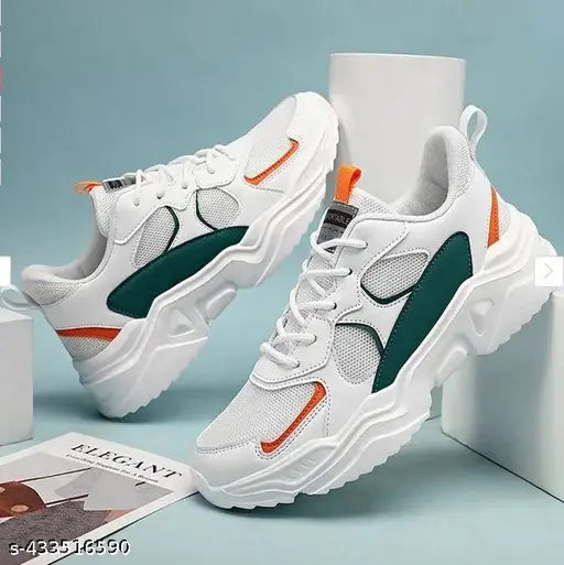 Men Colourblocked Lightweight Memory Foam Sneakers - Springkart