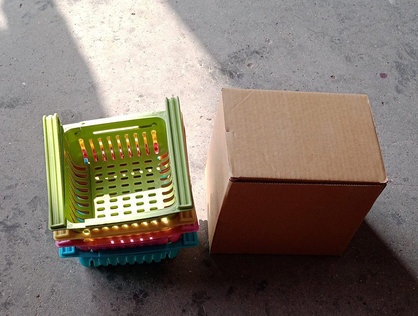 Fridge Organizer Drawer - Adjustable Fridge Storage Basket ( 4pc Set ) - Springkart