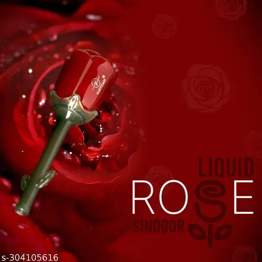 Shryoan Rose Liquid Smudge Proof & Waterproof Red Sindoor | Full Coverage, Natural Finish, Paraben-Free For Bridal | Travel Size (Maroon)