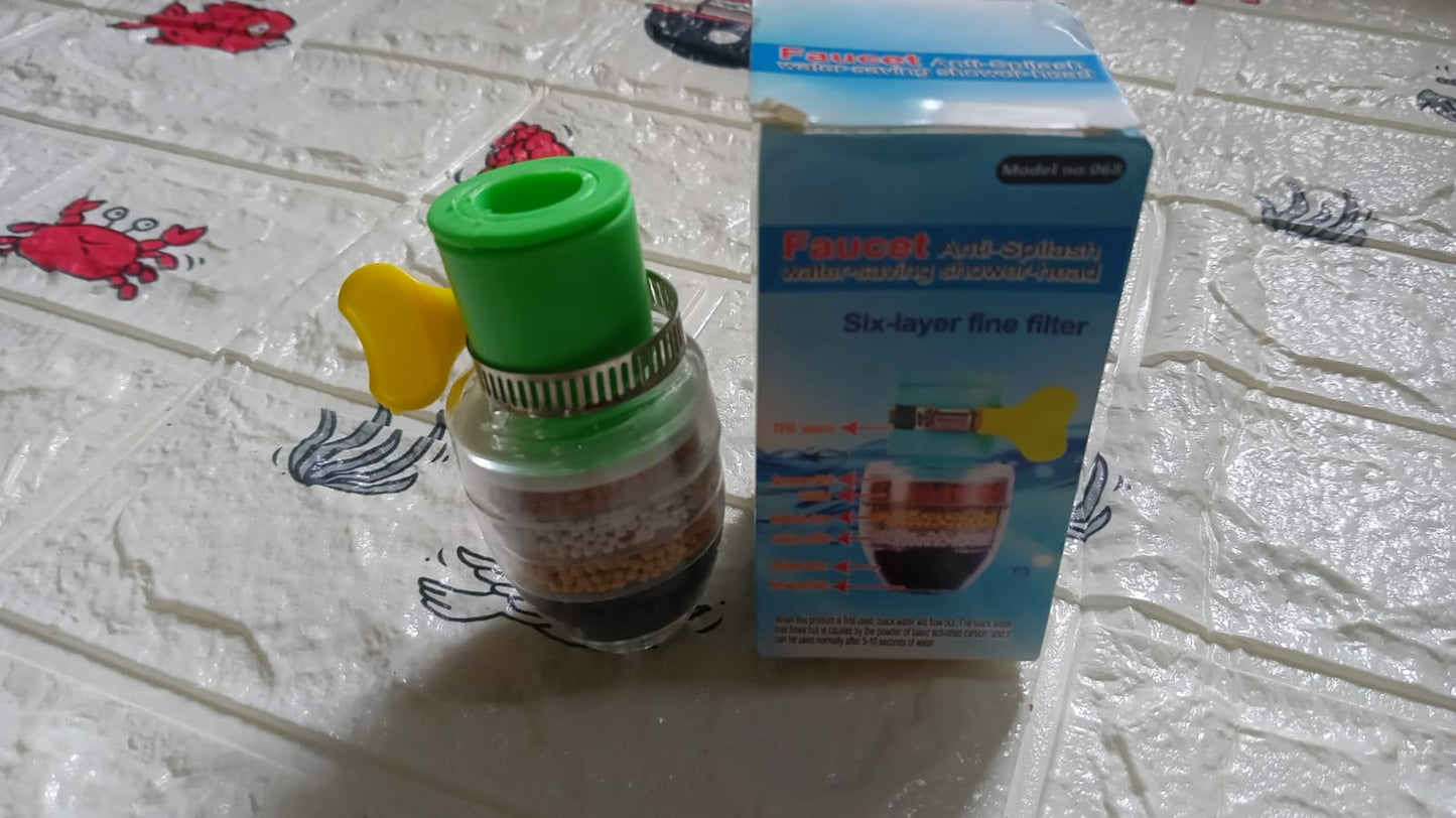 Water Faucet, Clean Purifier Filter Cartridge Water Tap, Upgrade Universal Interface Faucet Filter (Six Layer Purifier) - Springkart