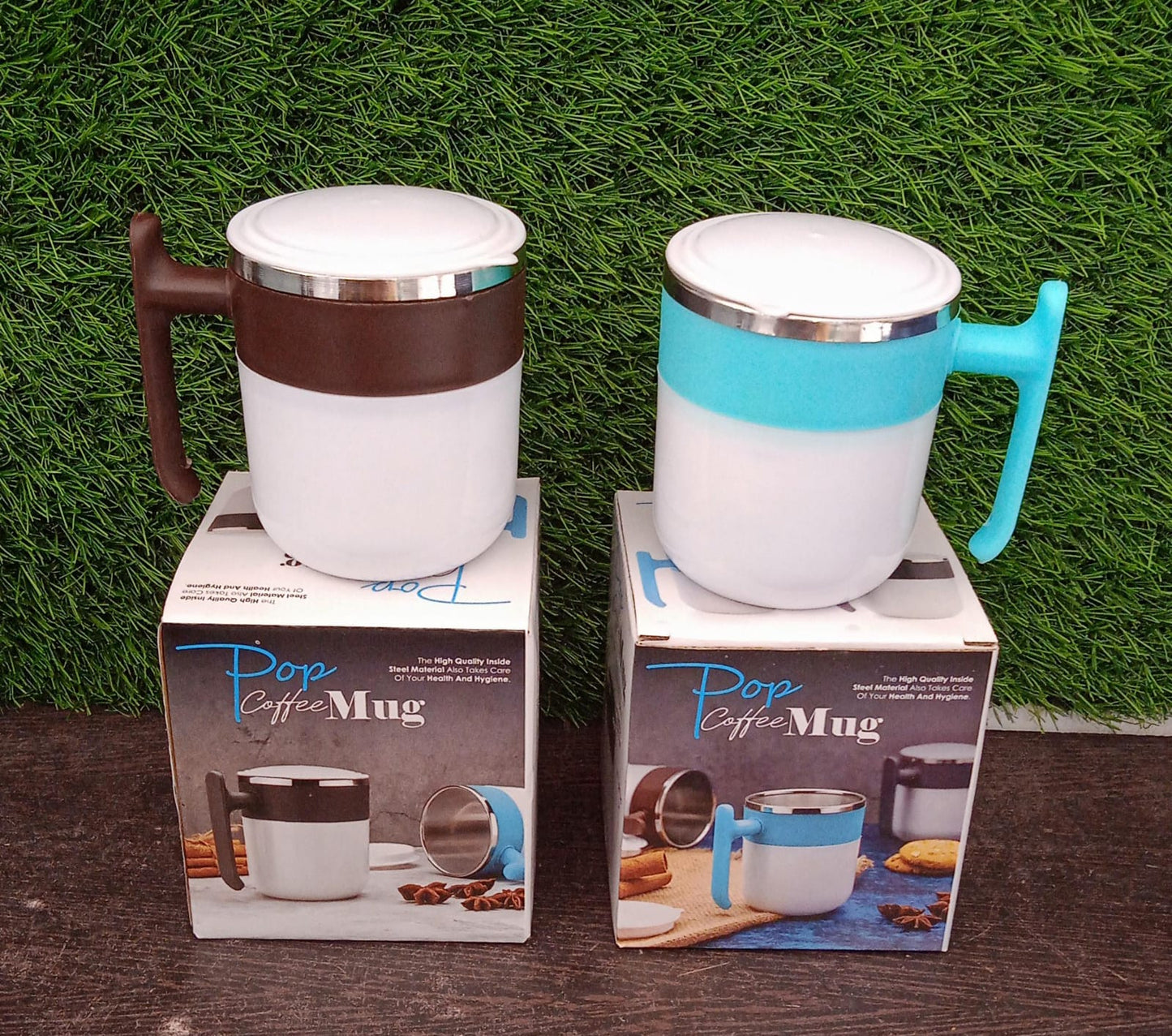 Stainless Steel Lid Cover Hot Coffee/Tea Mug Hot Insulated Double Wall Stainless Steel, Coffee and Milk Cup with Lid - Coffee Cup (1 Pc ) - Springkart