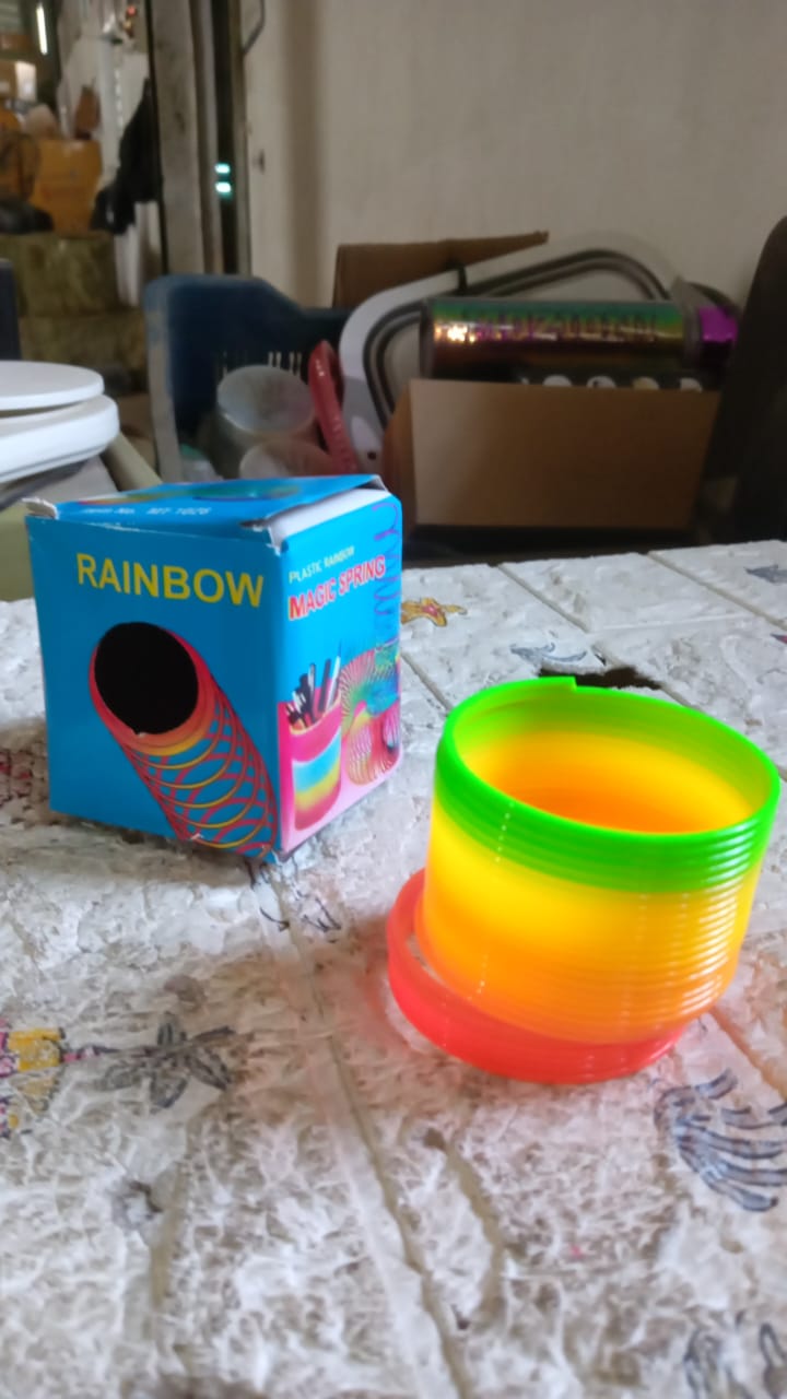 Rainbow Spring, Rainbow Spring Toys, Slinky, Slinky Spring Toy, Toy for Kids, for Kids Adults of All Age Group, for Birthdays, Compact and Portable Easy to Carry (1 Pc) - Springkart