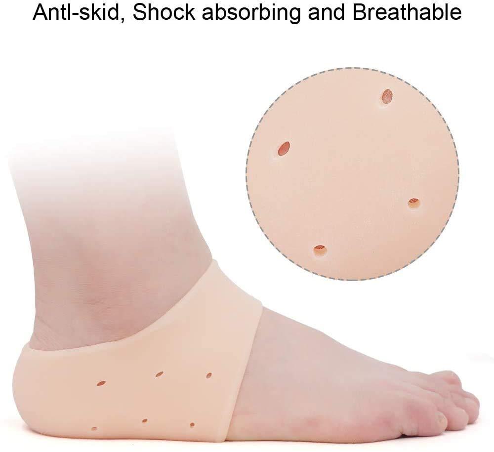 1277 Anti Crack Silicon Gel Heel Moisturizing Socks For Foot Care Men Women (Loose Pack) - Springkart