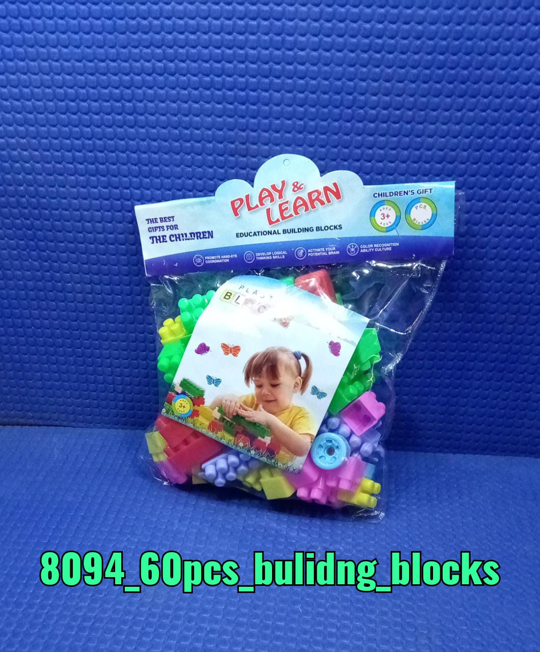 Blocks Set for Kids, Play Fun and Learning Blocks for Kids Games for Children Block Game Puzzles Set Boys, Children (Multicolor, 60 Bricks Blocks) - Springkart