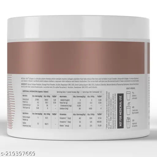 Vitals Skin Radiance Collagen Powder, Marine Collagen (Watermelon, 100 g),Collagen Supplements for Women & Men - Springkart