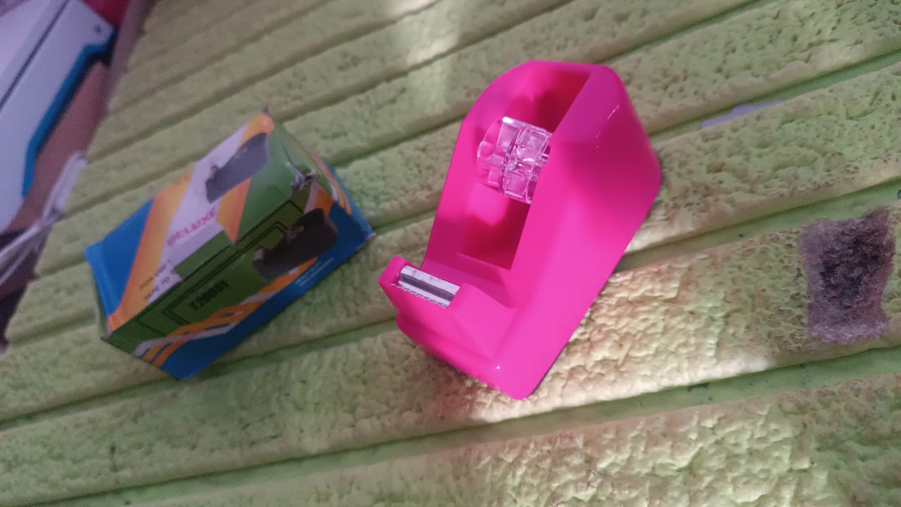 Plastic Tape Dispenser Cutter for Home Office use (1 pc) - Springkart