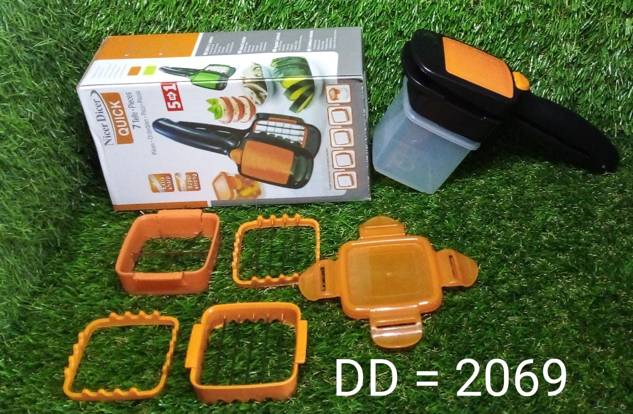 5 In 1 Nicer Dicer used for cutting and shredding of various types of food stuff in all kitchen purposes. - Springkart