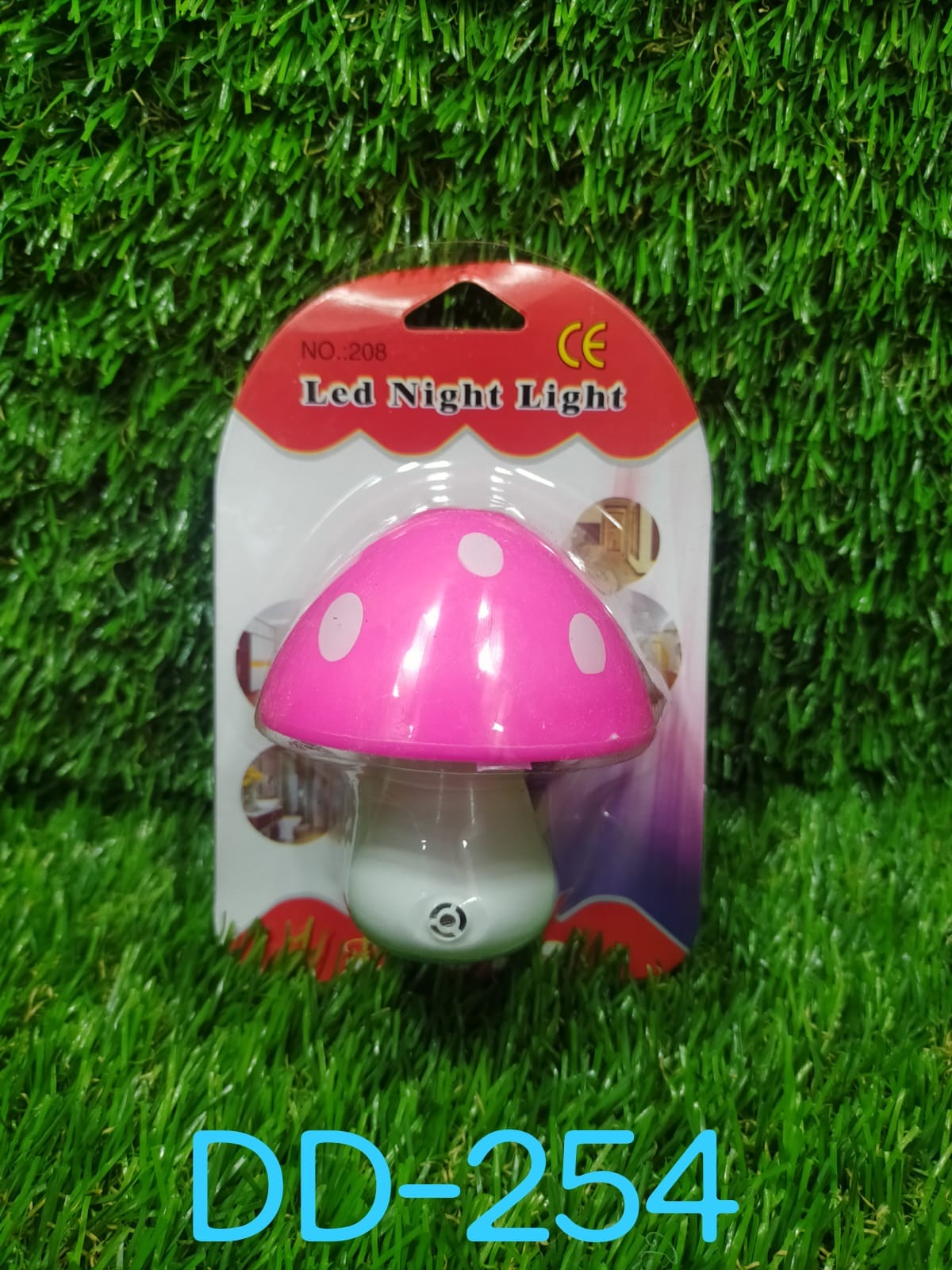 Automatic Night Sensor Mushroom Lamp (0.2 watt, Multicolour) - Springkart