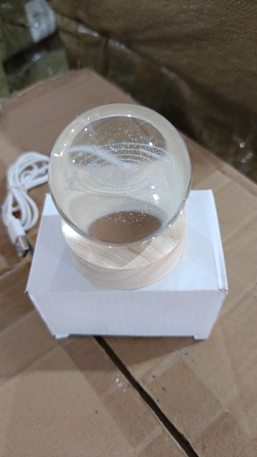 3D Astronomy Night Lamp Crystal Ball lamps With Base (1 Pc) - Springkart