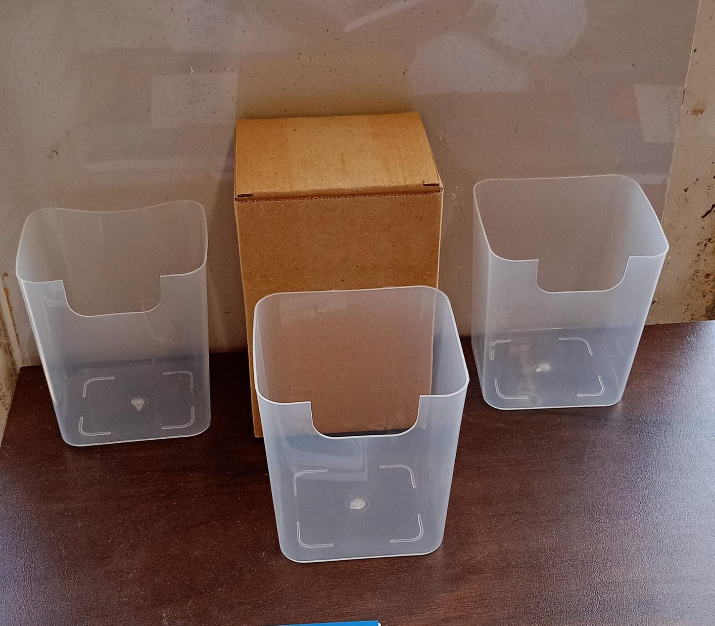 3Pcs Clear Plastic Organizer Storage Versatile Kitchen Drawer Organizer Tray for Desk, Makeup, Bathroom, Kitchen Pantry Cabinet - Springkart