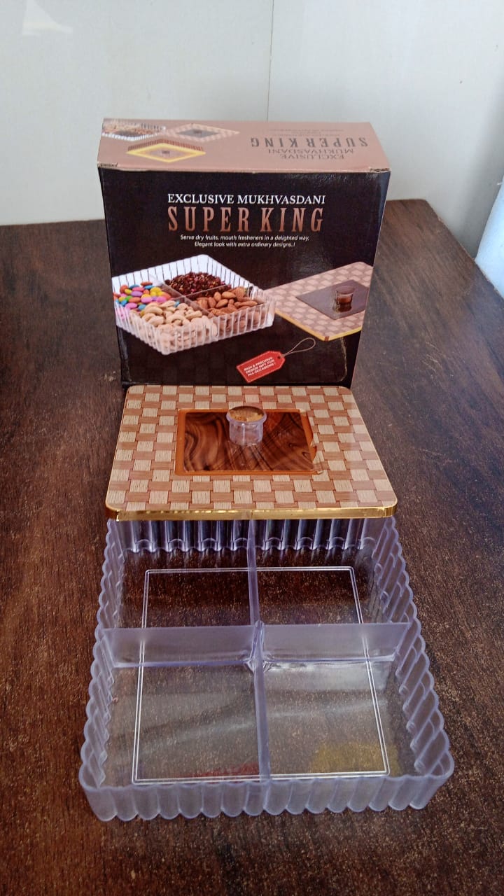 Plastic Super King Exclusive Mukhavasdani Dry Fruit boxes (1 Pc) - Springkart