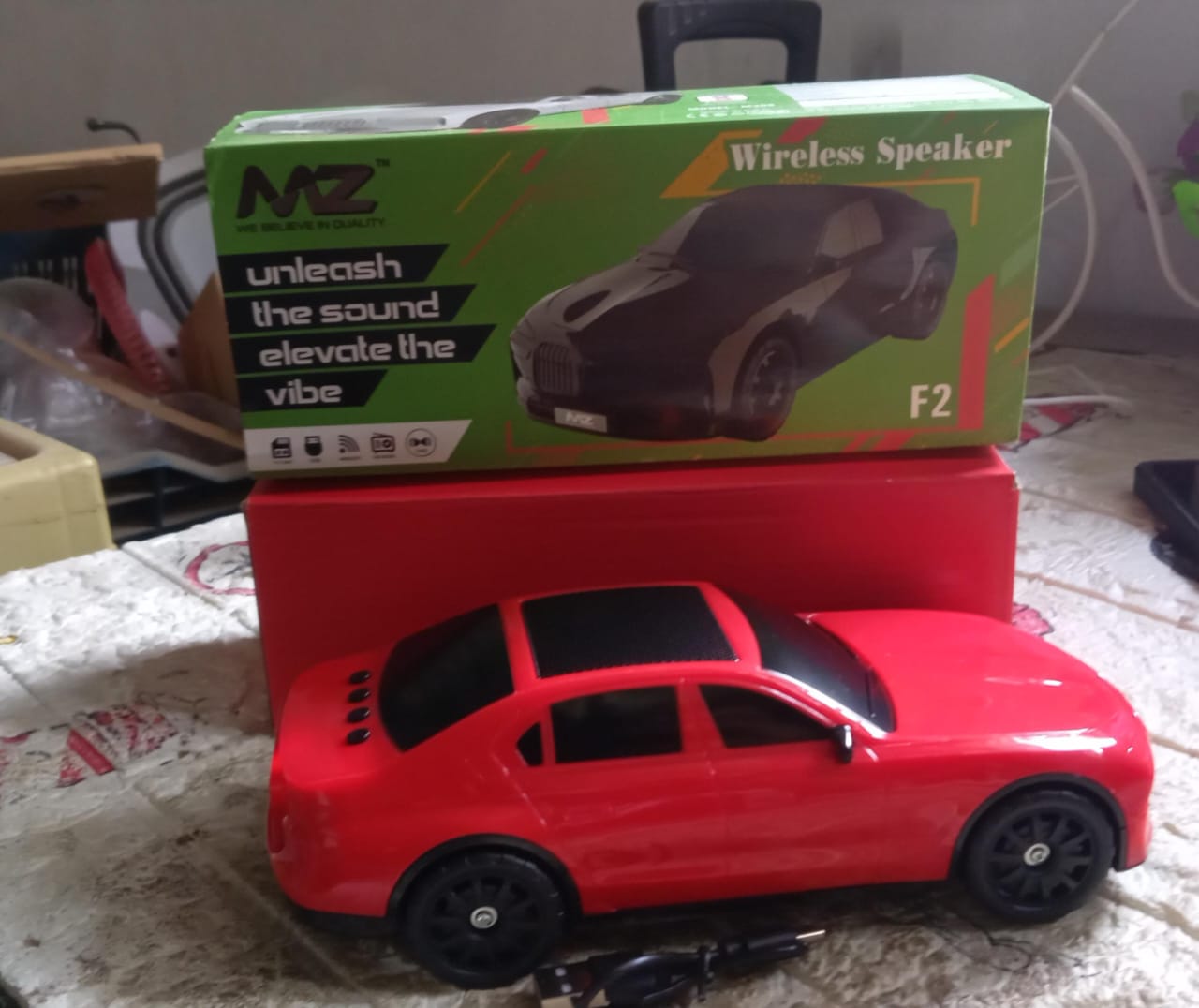 Wireless Bluetooth Speaker Portable Car Shape Music Speaker Support Bluetooth, TF Card, USB, Fm Radio Function Unique Shape Car Speaker - Springkart