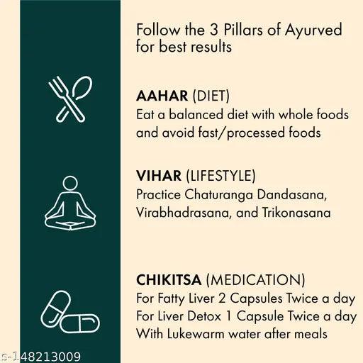 Dr. Vaidya's Ayurvedic Fatty Liver Capsules For Daily Liver Detox (Capsules 30 Each Pack of 2) - Springkart