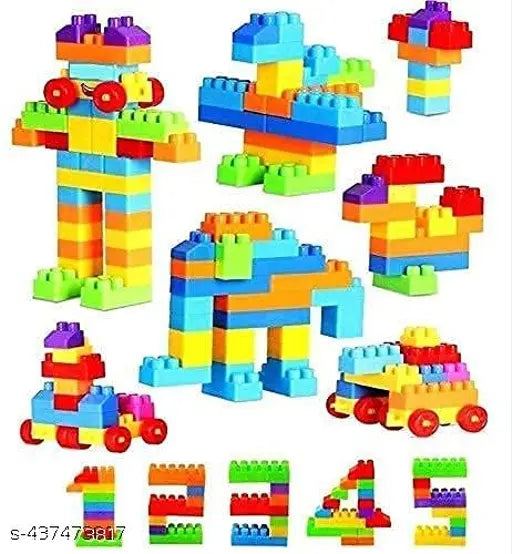 60 Pcs Colorful Plastic Smart Puzzle Intelligent Building Blocks Toy Set for Kids - Springkart