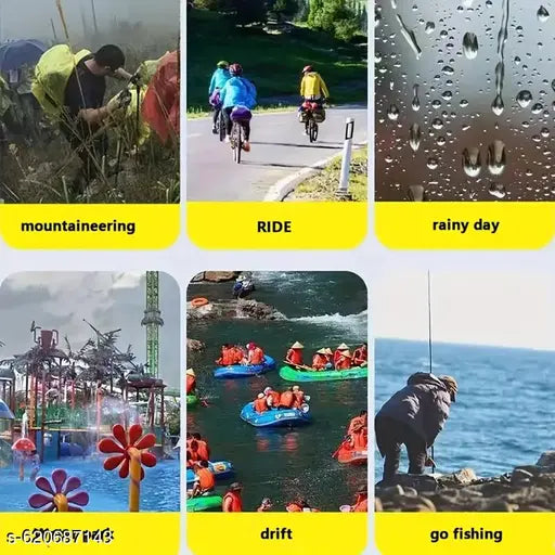 3 PCS NSCC EVa Rain coat assorted color