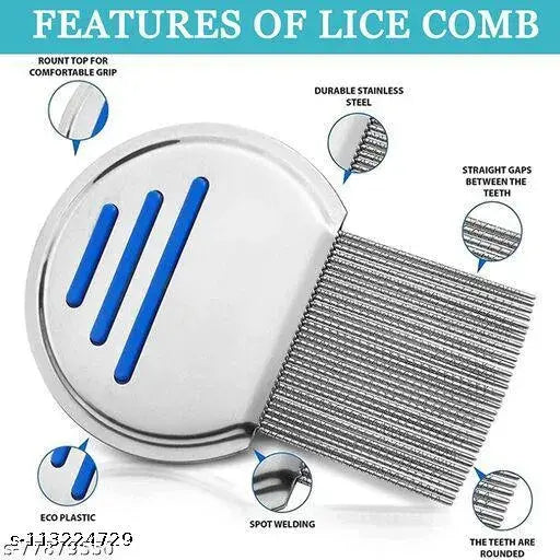 Nit Free Terminator Lice Comb, Professional Stainless Steel - Springkart