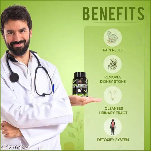 Stone Dissolver Veg Supplement Chanca Piedra & Celery Seed (60 Capsules | Pack of 1) - Springkart