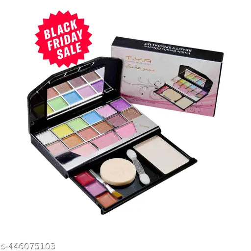 Makeup Kit - Eye-Shadows, Lip Colors, Blushes, Sponges, Brushes & Blender