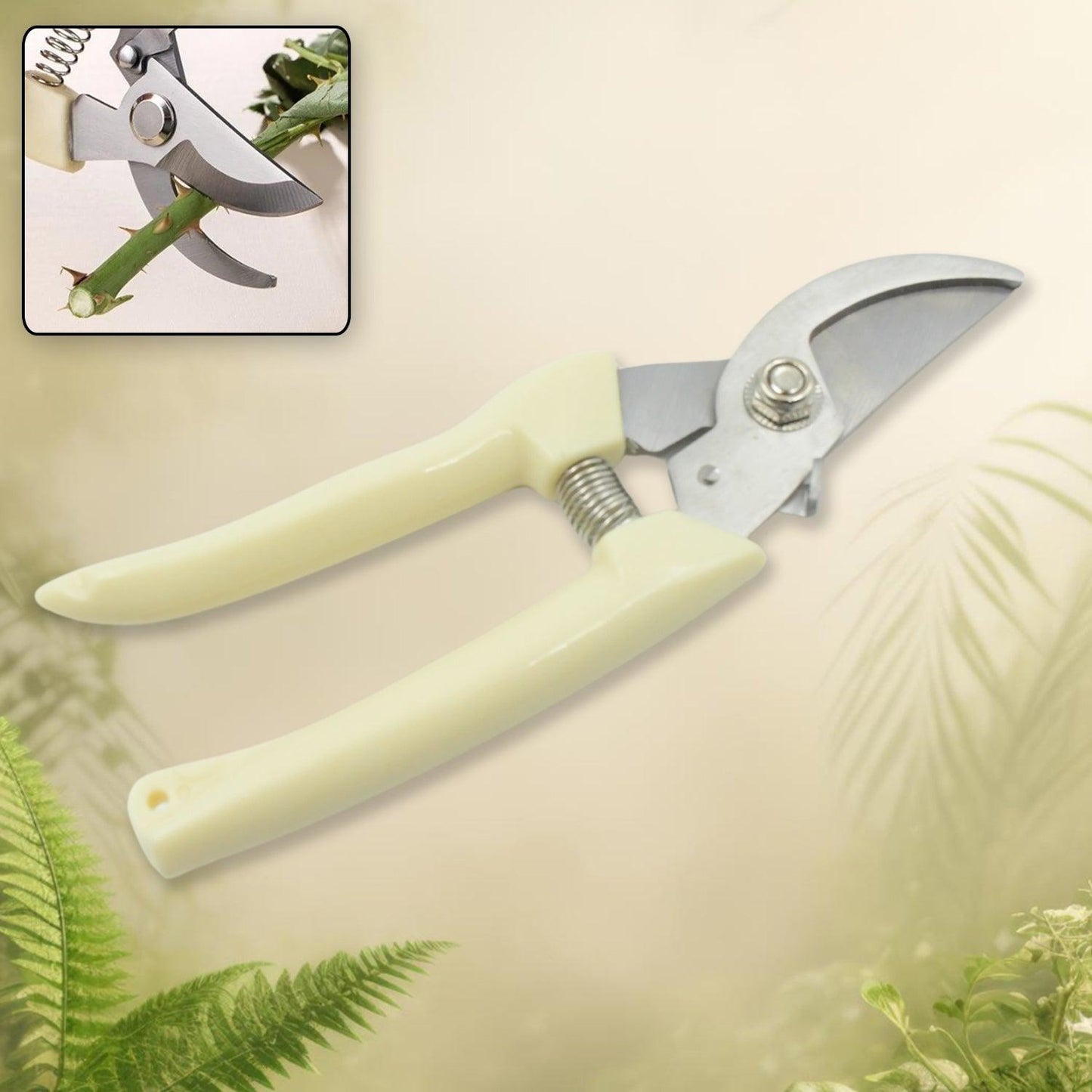 0471 Stainless Steel Pruning Shears With Sharp Blades And Comfortable Handle - Durable Hand Pruner For Comfortable And Easy Cutting Heavy Duty Gardening Cutter Tool Plant Cutter For Home Garden Wood Bran (1 Pc) - Springkart